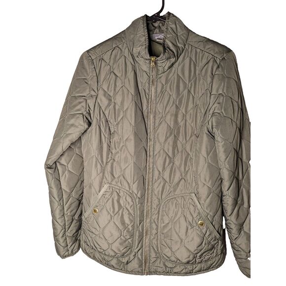 Eddie Bauer Jackets & Blazers - Eddie Bauer Jacket Womens Small Green Puffer Down Quilted Full Zip Up Outdoor